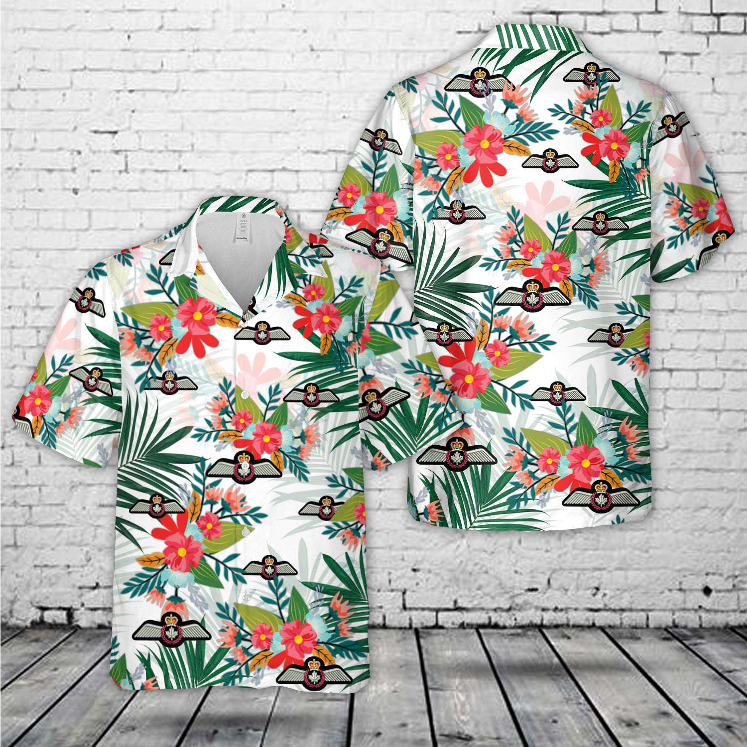 Royal Canadian Air Force Pilot Flying Badge Hawaiian Shirt Gift for Men Dad Father Gift for Men Dad Father