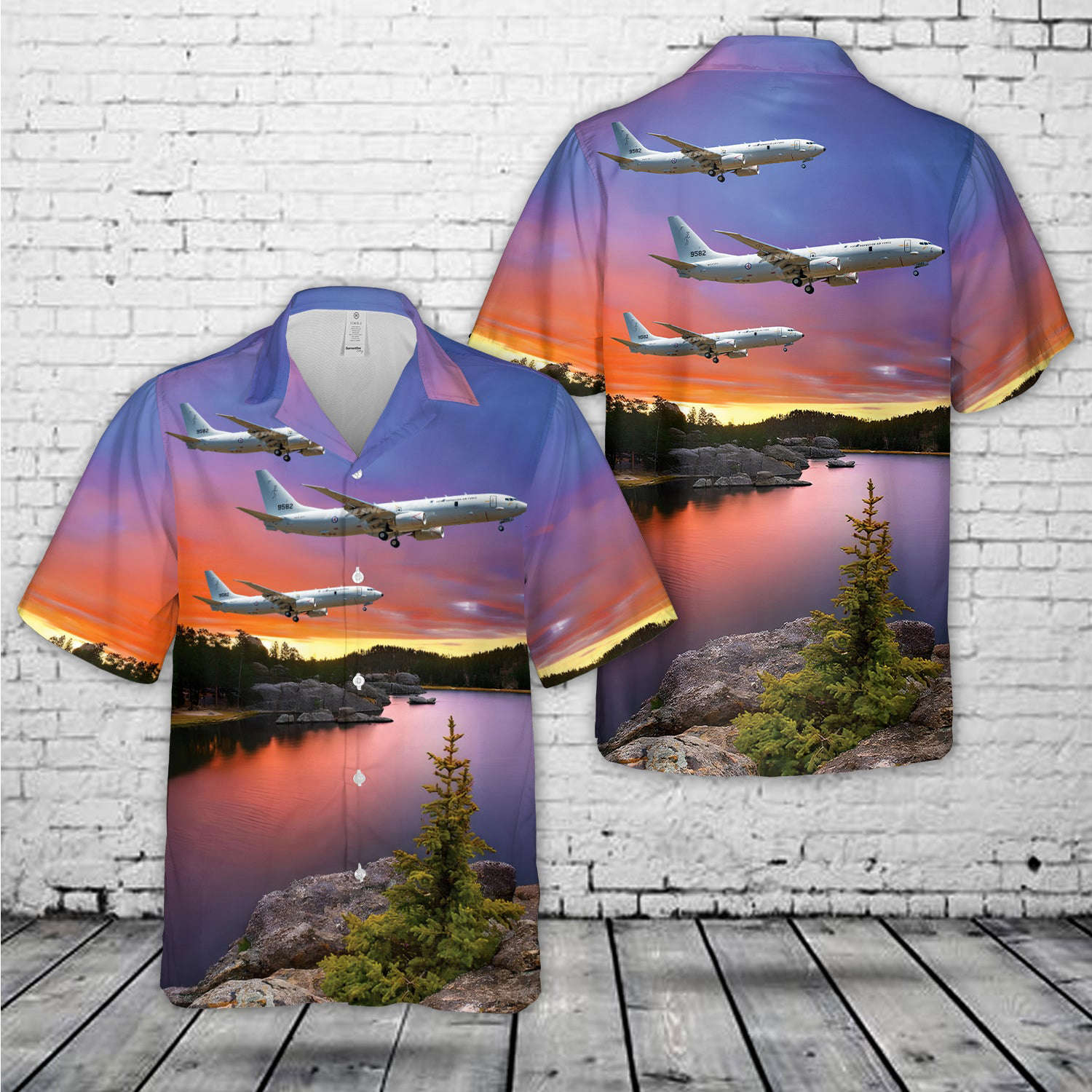 Royal Norwegian Air Force Boeing P-8A Poseidon (737-8FV) Hawaiian Shirt Gift for Men Dad Father Gift for Men Dad Father
