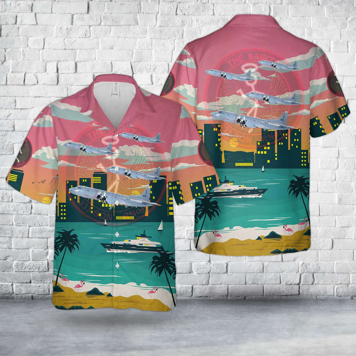 Royal Norwegian Air Force No. 333 Squadron RNoAF P-3 Orion Hawaiian Shirt Gift for Men Dad Father Gift for Men Dad Father