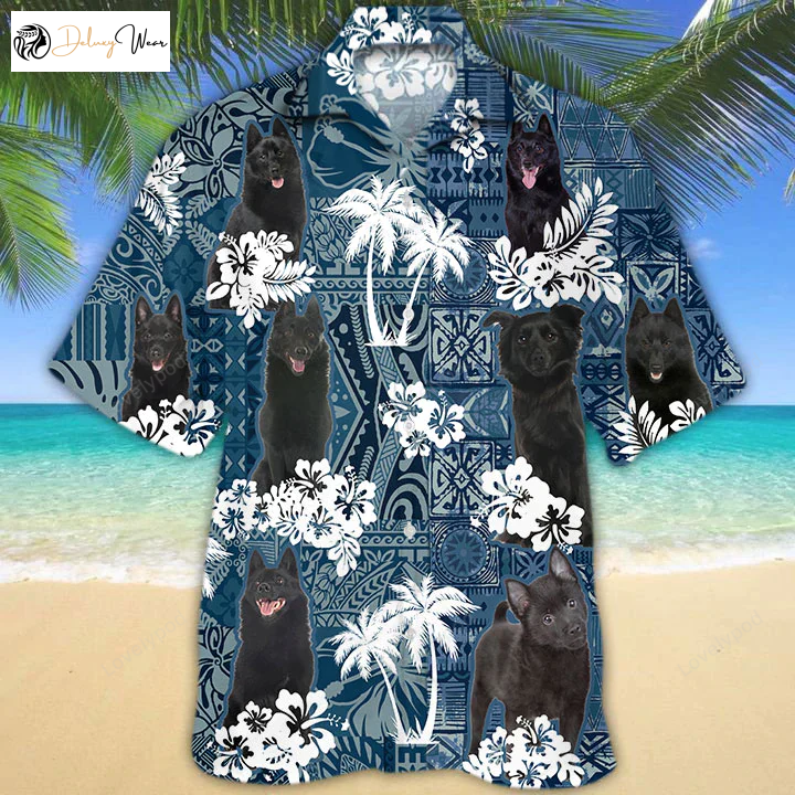 Schipperke Hawaiian Shirt Gift for Men Women Fans: Stylish & Tropical Dog Apparel for a Fashionable Pooch