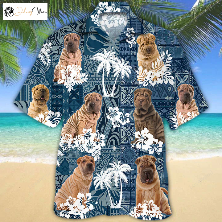 Shop Stylish Shar Pei Hawaiian Shirt Gift for Men Women Fans – Perfect for Dog Lovers!