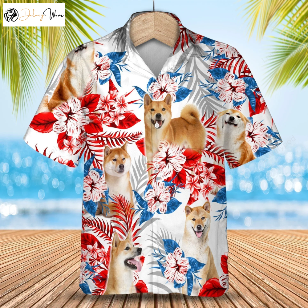 Shiba Inu Hawaiian Shirt Gift for Men Women Fans - Summer Aloha Gift for Men & Women