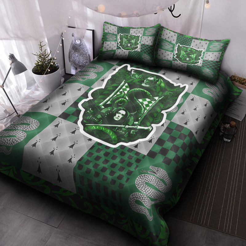 Slytherin Harry Potter Quilt Bedding Set Decor Gift For Men Women Decor Gift For Men Women G95