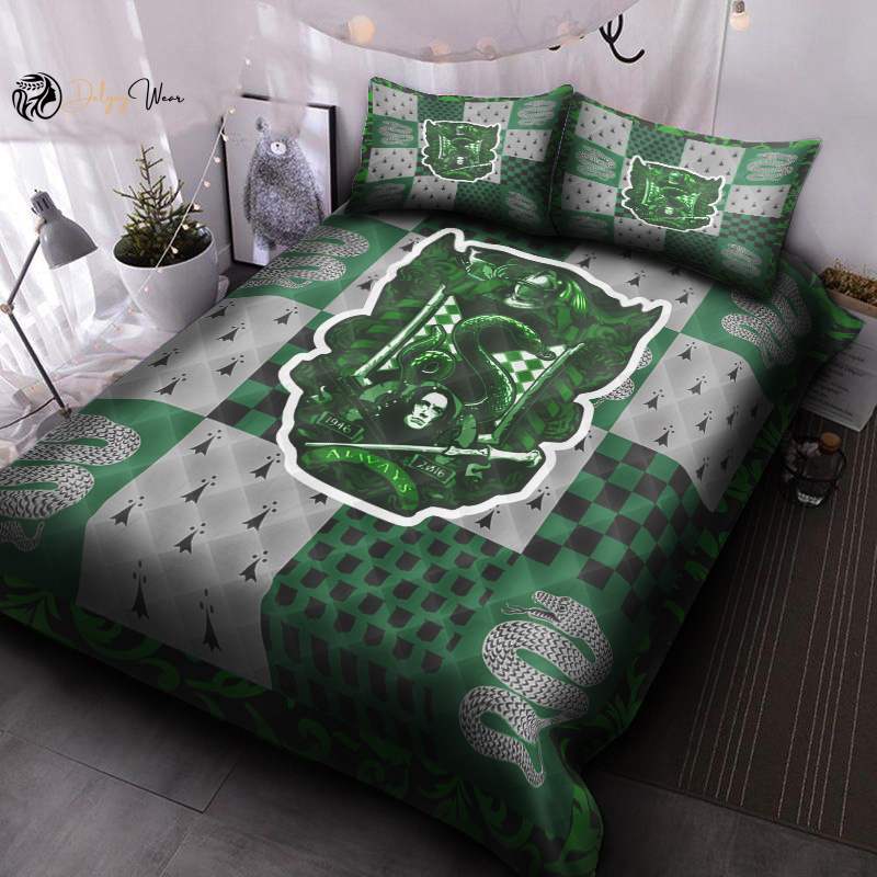 Slytherin Harry Potter Quilt Bedding Set Decor Gift For Men Women Decor Gift For Men Women G95