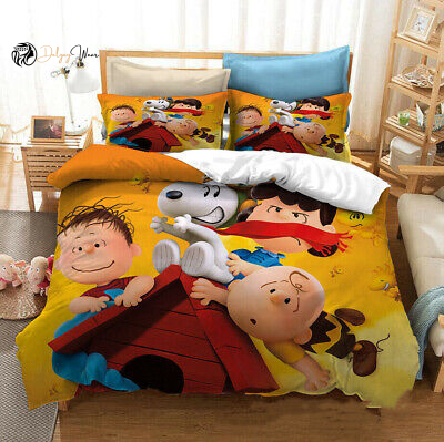 Snoopy 2 Bedding Set Decor Gift For Men Women Decor Gift For Men Women G95