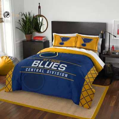 St. Louis Blues Bedding Set Decor Gift For Men Women Decor Gift For Men Women G95