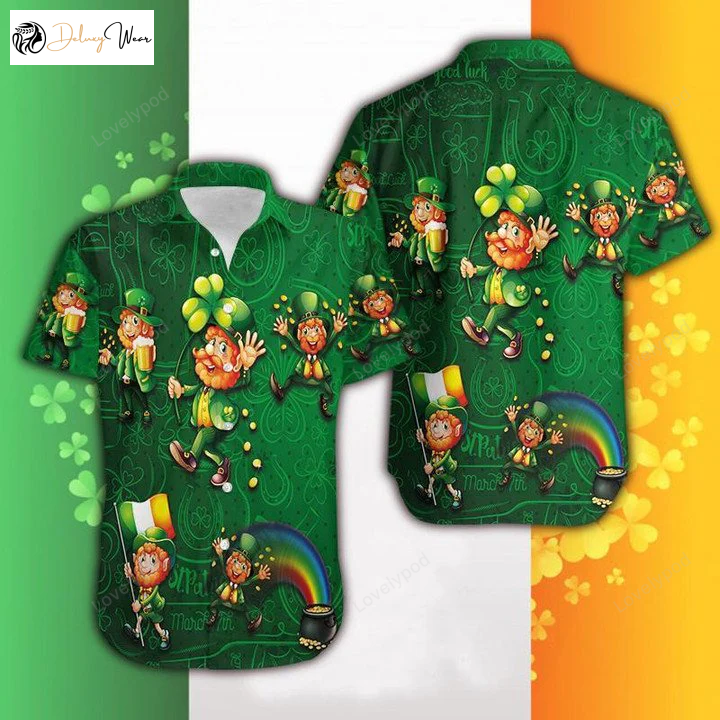 St Patrick s Day Hawaiian Shirt – Celebrate Patty s Day in Style with this Vibrant Hawaiian Shirt