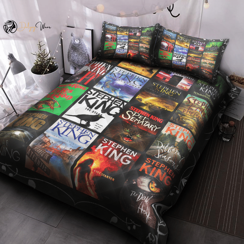 Stephen King lover Quilt Bedding Set Decor Gift For Men Women Decor Gift For Men Women CH
