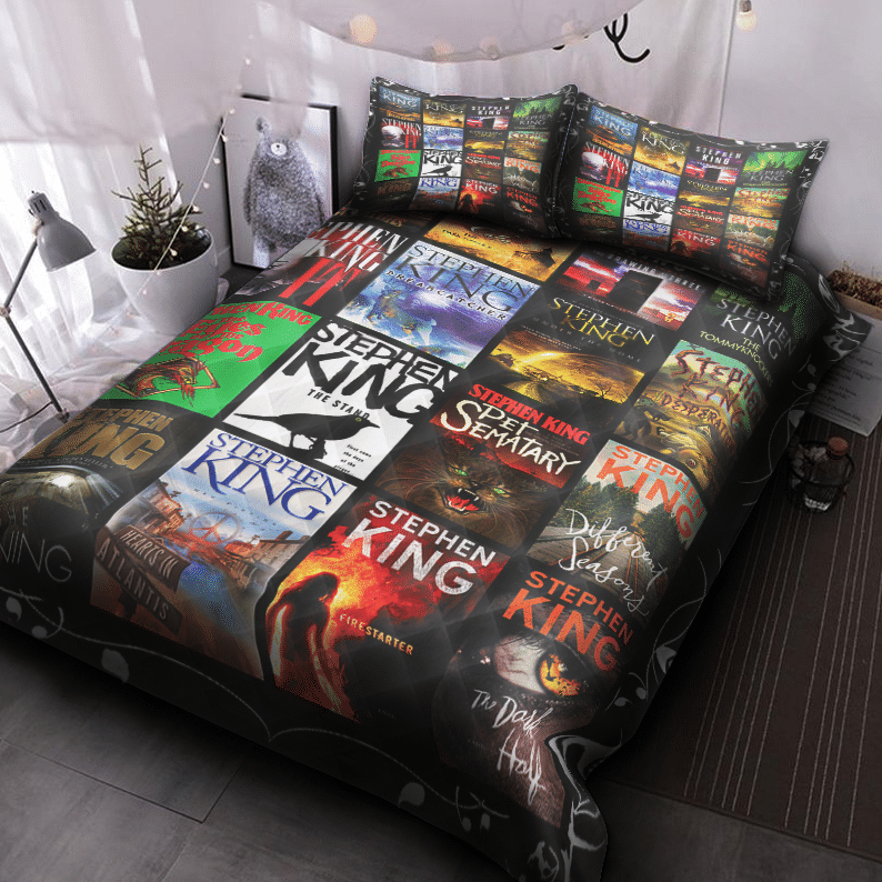 Stephen King lover Quilt Bedding Set Decor Gift For Men Women Decor Gift For Men Women CH