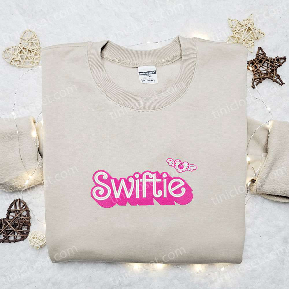 Swifties Love Heart Embroidered Shirt & Hoodie: Perfect Celebrity Fan Gift Swifties Love Heart Embroidered Shirt & Hoodie: Perfect Celebrity Fan Gift