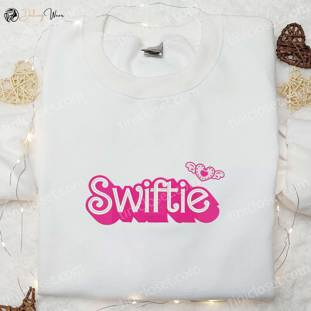Swifties Love Heart Embroidered Shirt & Hoodie: Perfect Celebrity Fan Gift