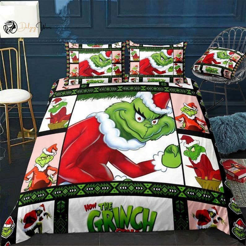 The Grinch Bedding Set Decor Gift For Men Women Decor Gift For Men Women CH