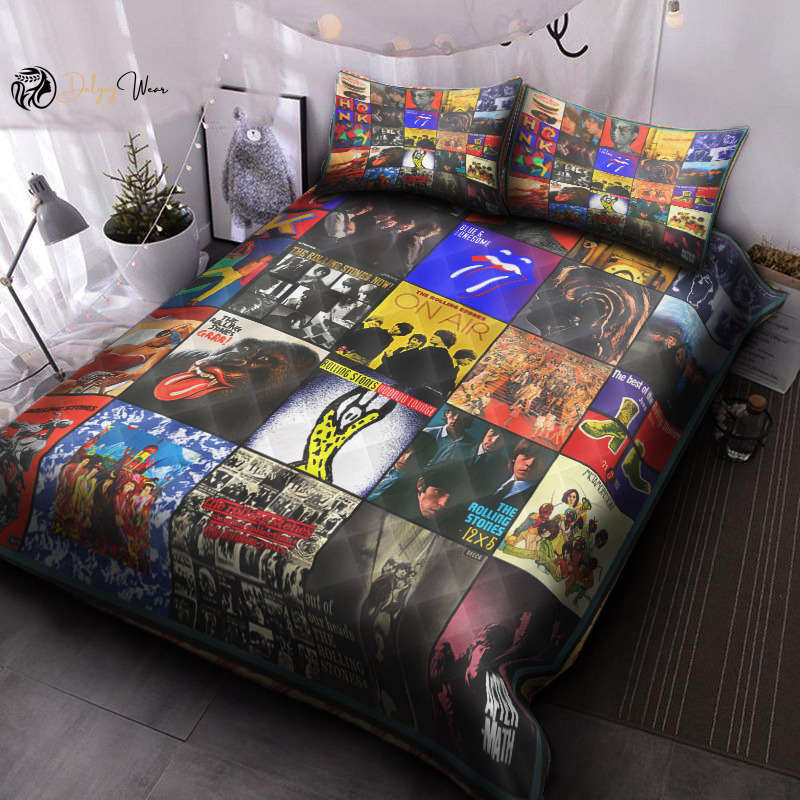 The Rolling Stones Quilt Bedding Set Decor Gift For Men Women Decor Gift For Men Women CH