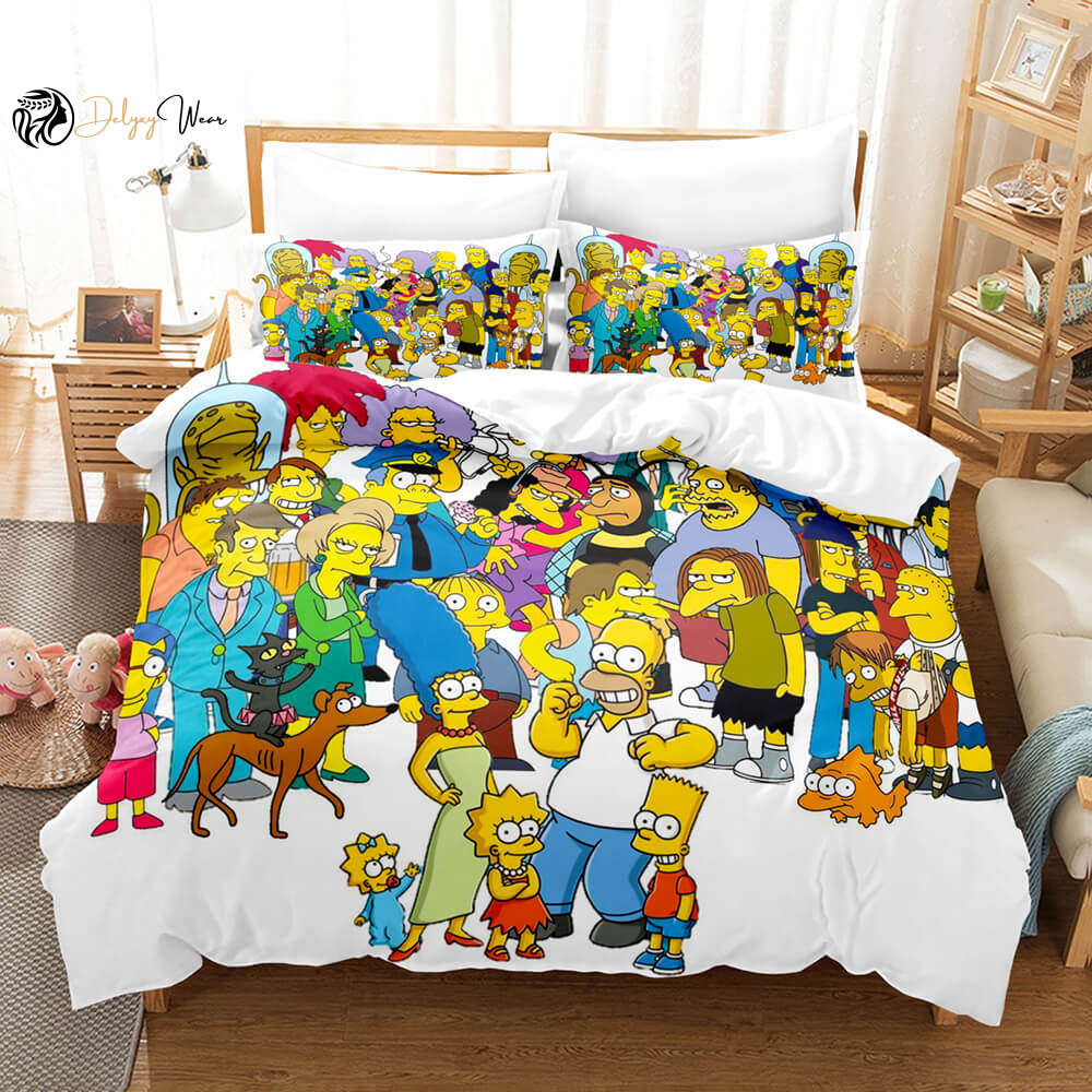 The Simpsons Bedding Set Decor Gift For Men Women Decor Gift For Men Women G95