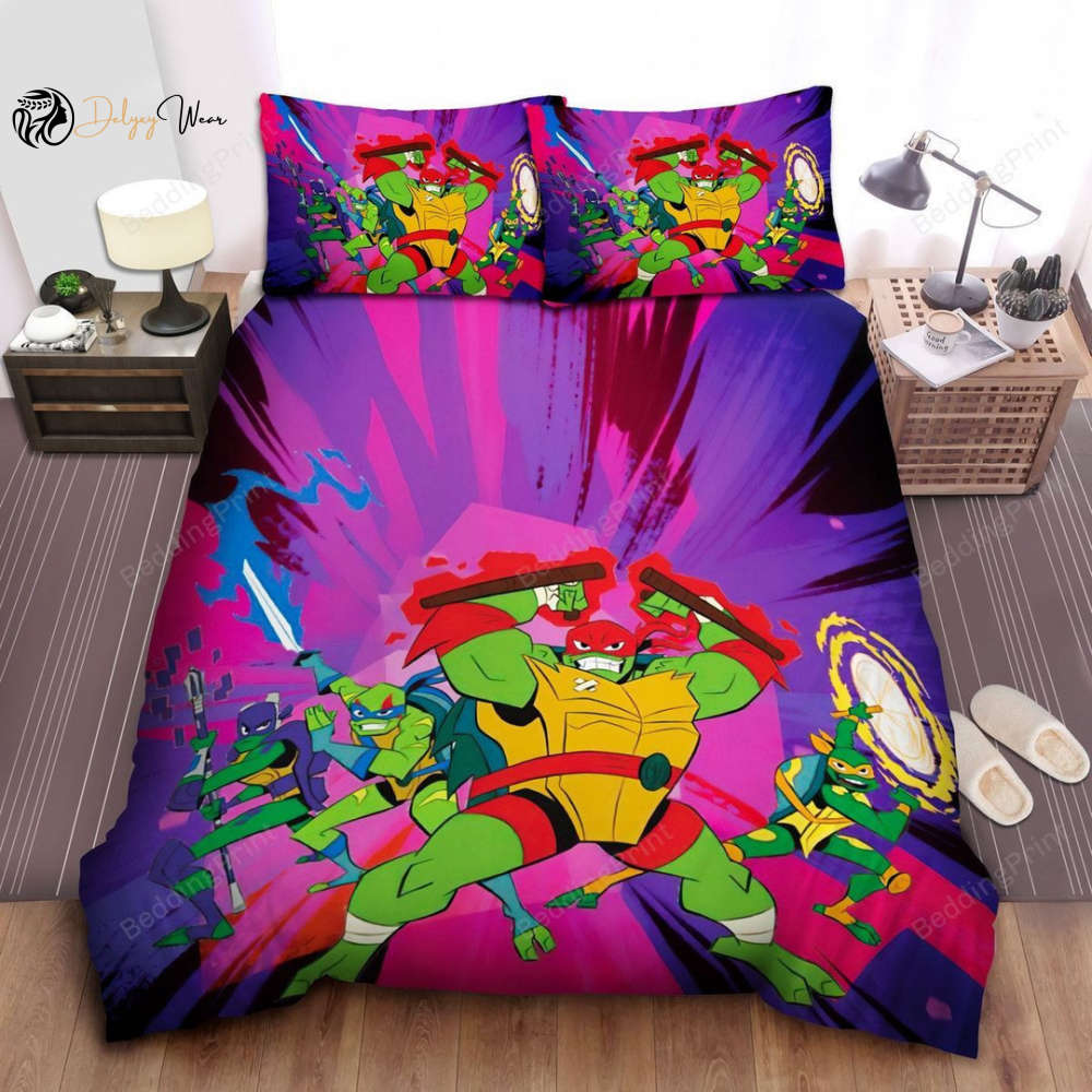 TMNT 2 Bedding Set Decor Gift For Men Women Decor Gift For Men Women G95