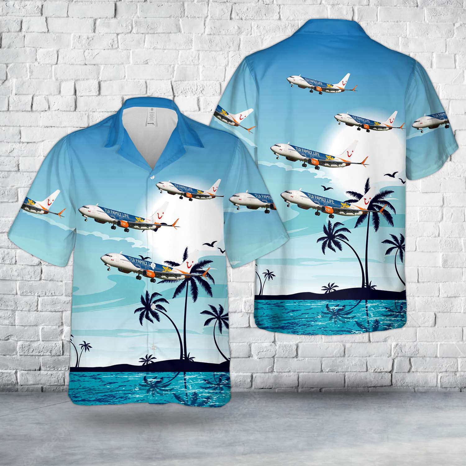TUI (Sunwing Airlines) Boeing 737-8HX Hawaiian Shirt Gift for Men Dad Father Gift for Men Dad Father