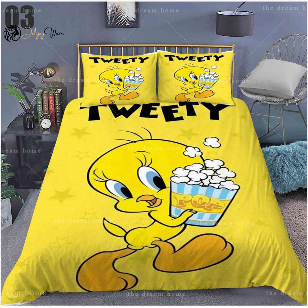 Tweety Bird Funny 1 Bedding Set Decor Gift For Men Women Decor Gift For Men Women G95