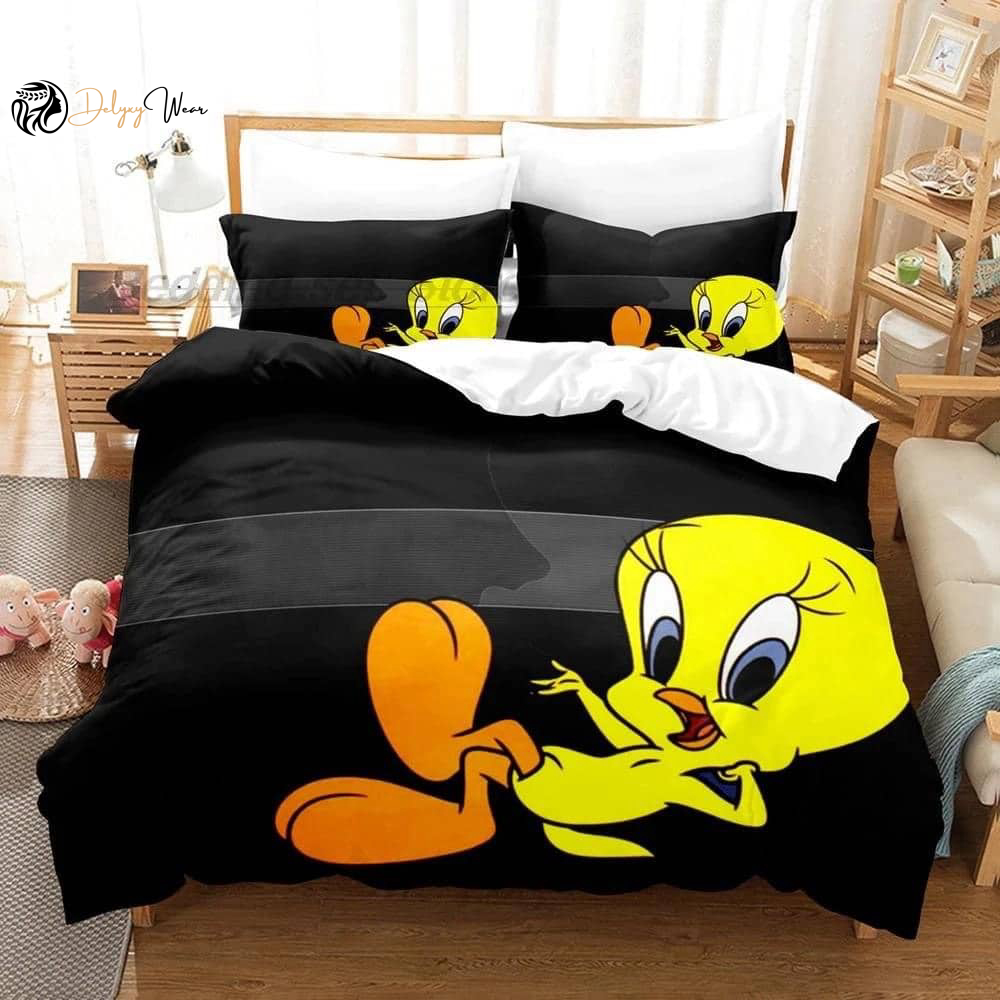 Tweety Bird Funny 2 Bedding Set Decor Gift For Men Women Decor Gift For Men Women G95