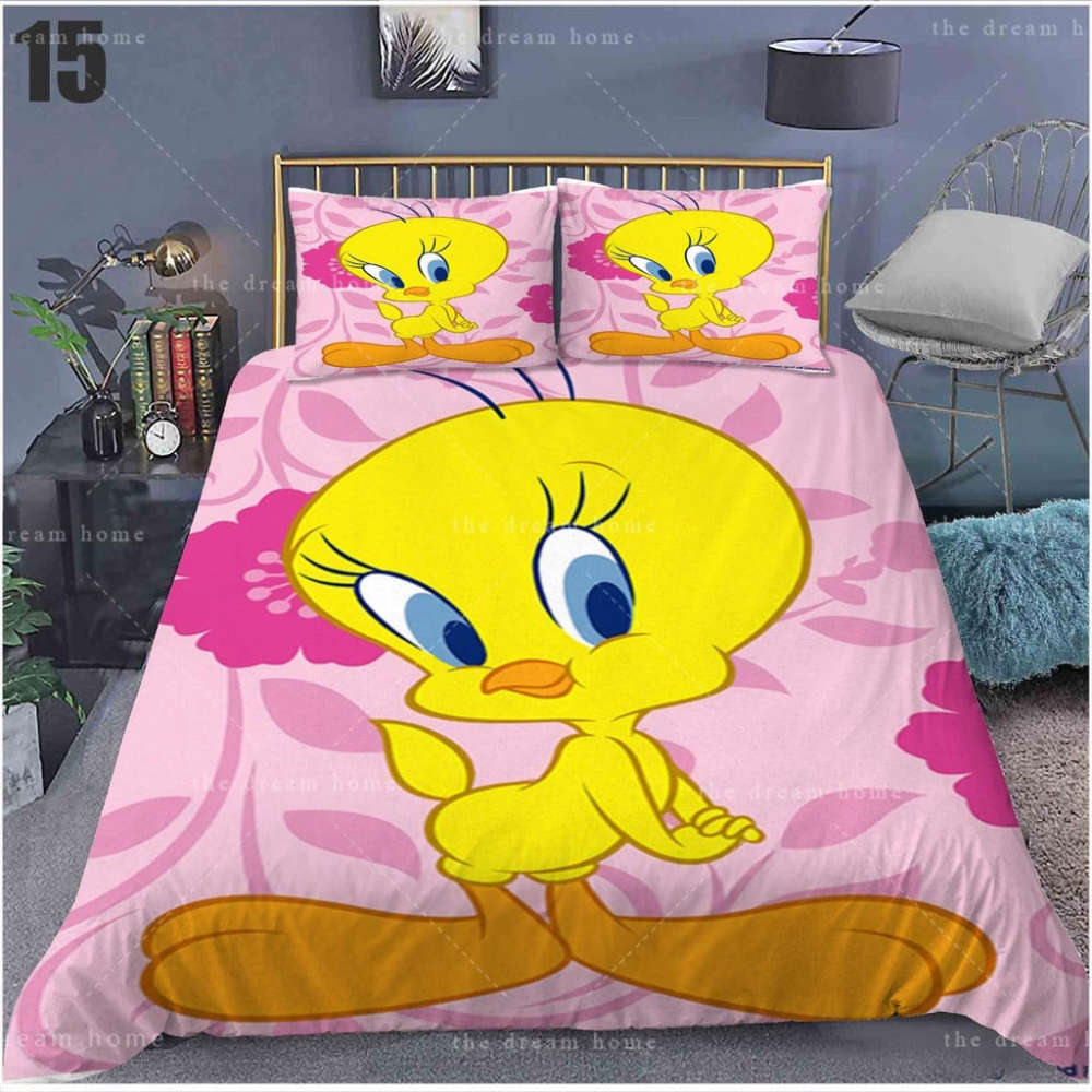 Tweety Bird Funny Bedding Set Decor Gift For Men Women Decor Gift For Men Women G95