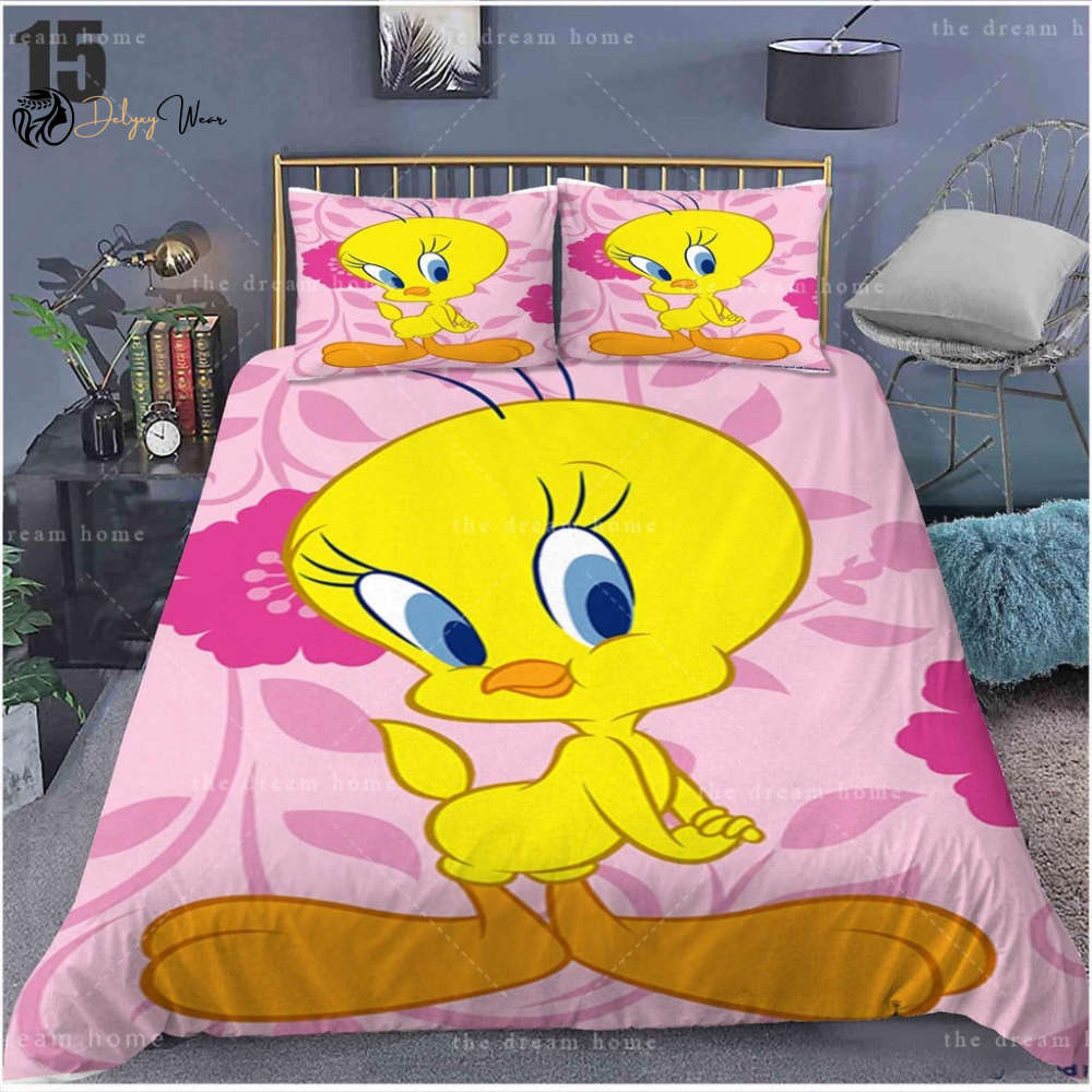 Tweety Bird Funny Bedding Set Decor Gift For Men Women Decor Gift For Men Women G95
