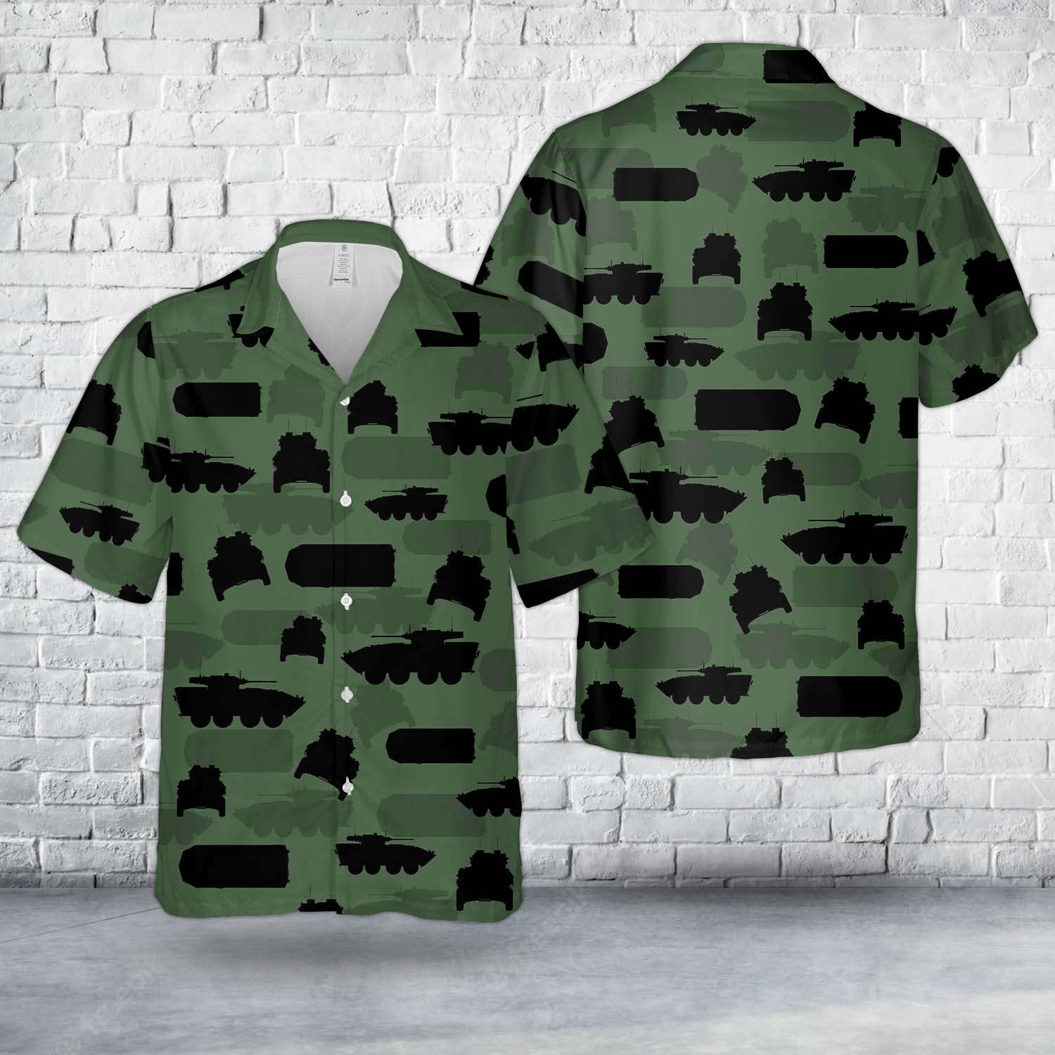 U.S. Marine Corps Light Armored Vehicle LAV-25 Silhouettes Hawaiian Shirt Gift for Men Dad Father Gift for Men Dad Father