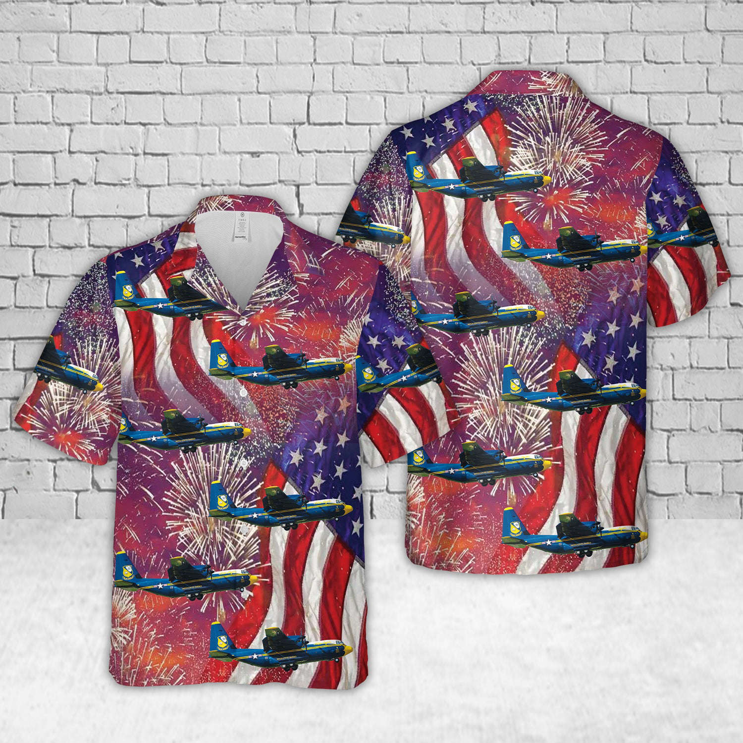 U.S. Marine Corps Lockheed Martin C-130J Hercules (L-382) Fat Albert , 4th Of July Hawaiian Shirt Gift for Men Dad Father Gift for Men Dad Father