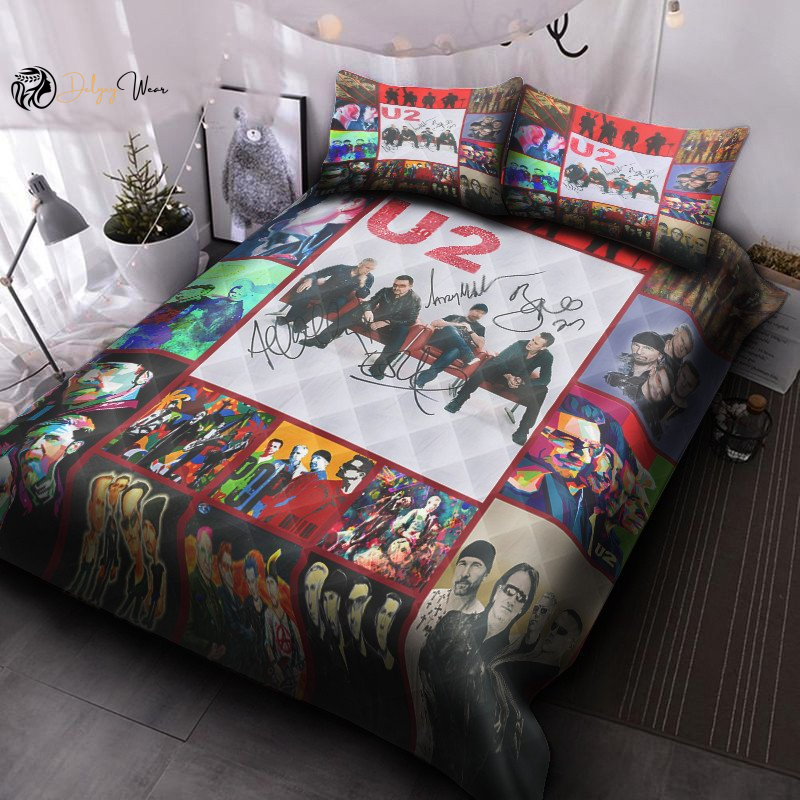 U2 Band Bedding Set Decor Gift For Men Women Decor Gift For Men Women G95