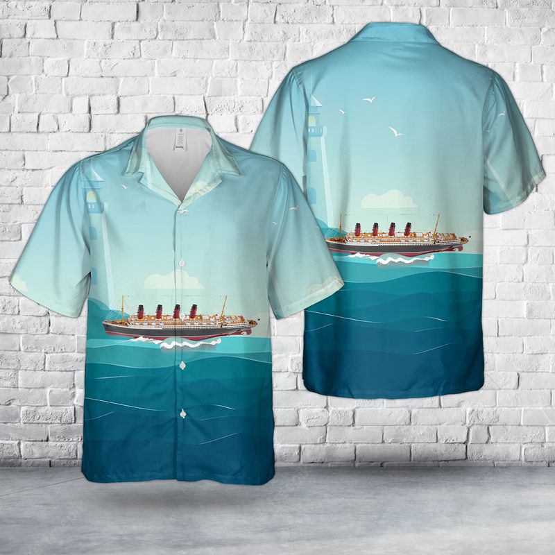 UK RMS Lusitania Hawaiian Shirt Gift for Men Dad Father Gift for Men Dad Father