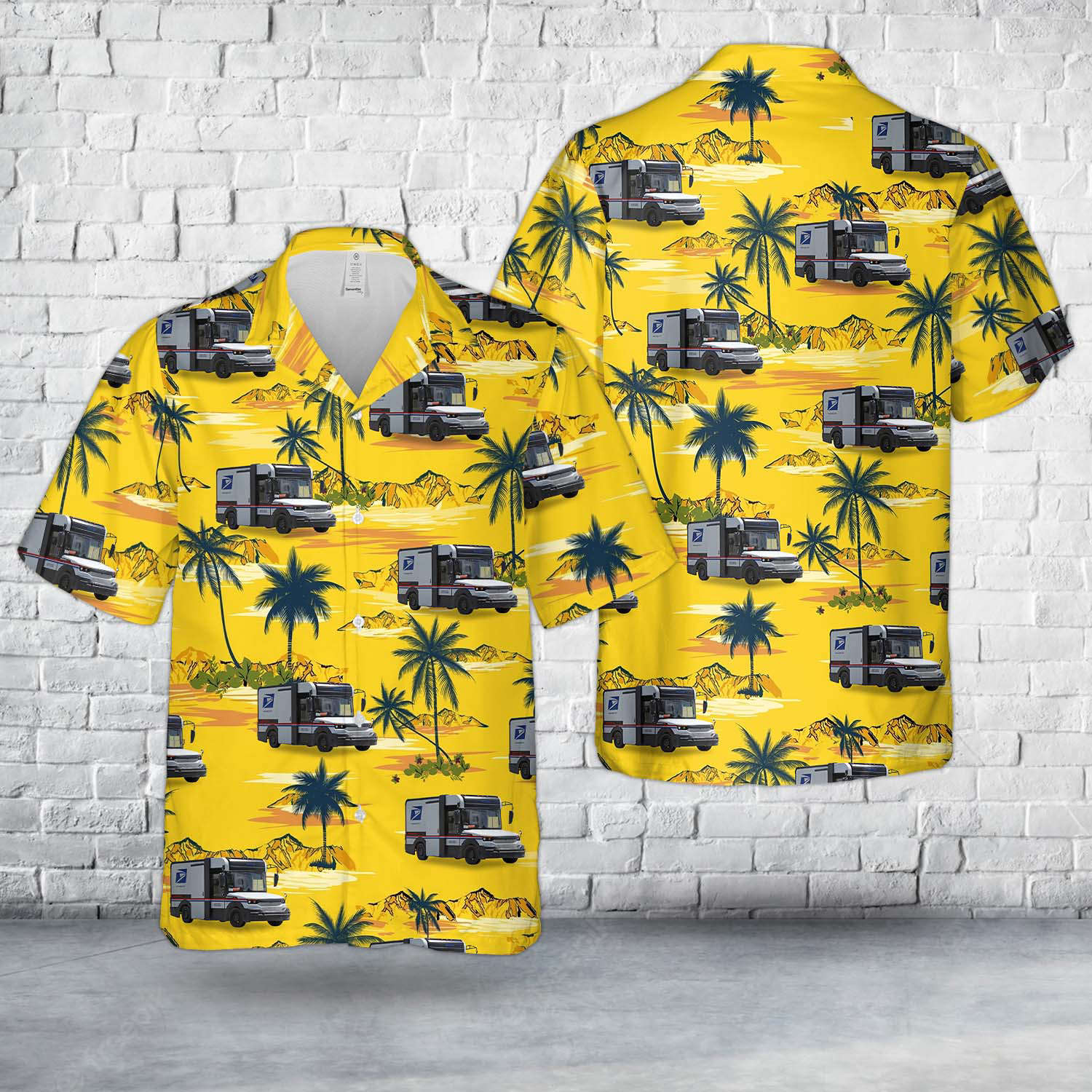 United States Postal Service Truck Hawaiian Shirt Gift for Men Dad Father Gift for Men Dad Father