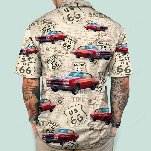Men s Car Photo Hawaiian Shirt Gift for Men Women Fans – Upload & Show Off Your Ride Short-Sleeve Hawaii Shirt Gift for Men Women Fans