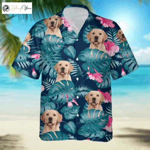 Custom Photo Upload Dog Men s Hawaiian Shirt: Vibrant & Stylish Tropical Attire for Men