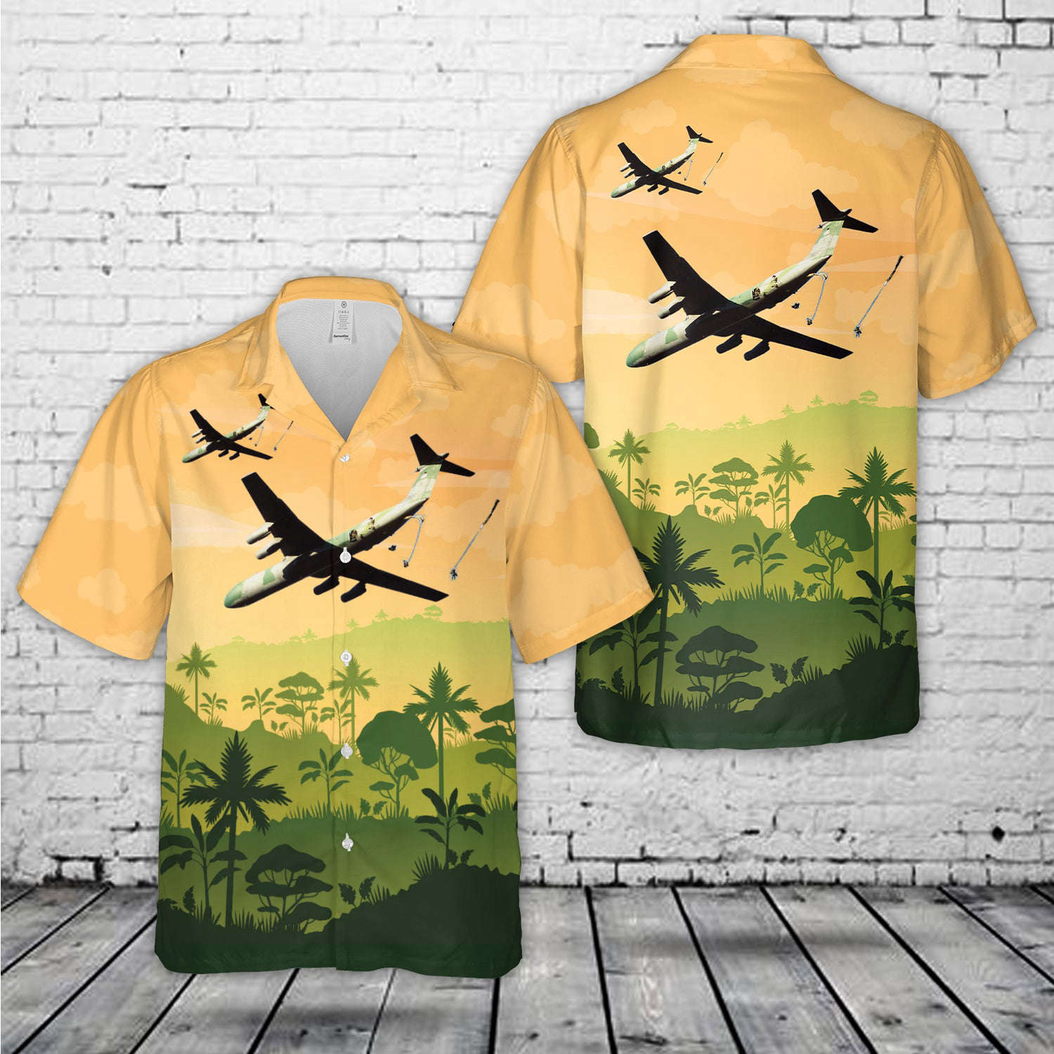 US Air Force 82nd Airborne troops jump from C-141B over Honduras Hawaiian Shirt Gift for Men Dad Father Gift for Men Dad Father