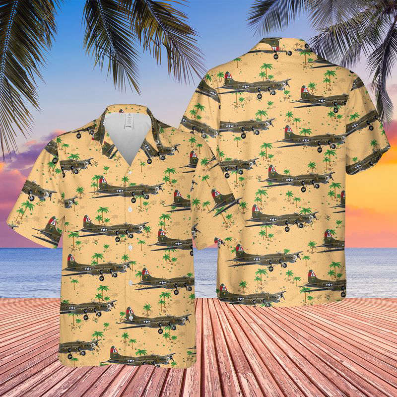 US Air Force B-17G Flying Fortress 42-31713 ‘Snake Hips’ Of 92nd Bombardment Group Hawaiian Shirt Gift for Men Dad Father Gift for Men Dad Father