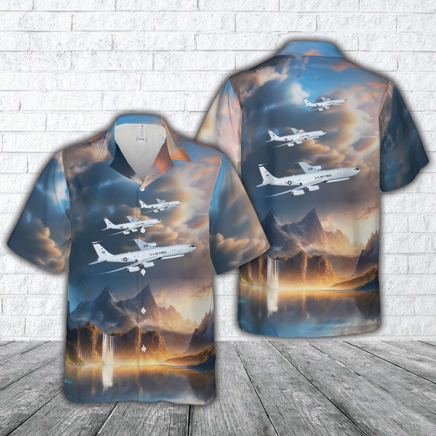 US Air Force E-8C Joint STARS Hawaiian Shirt Gift for Men Dad Father Gift for Men Dad Father