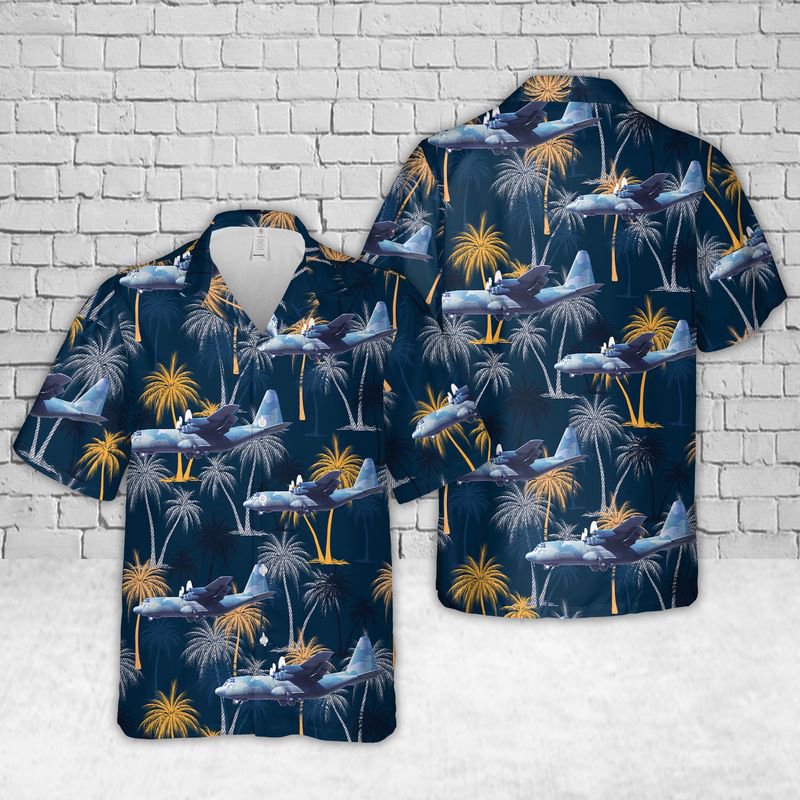 US Air Force Lockheed C-130B Hercules Hawaiian Shirt Gift for Men Dad Father Gift for Men Dad Father