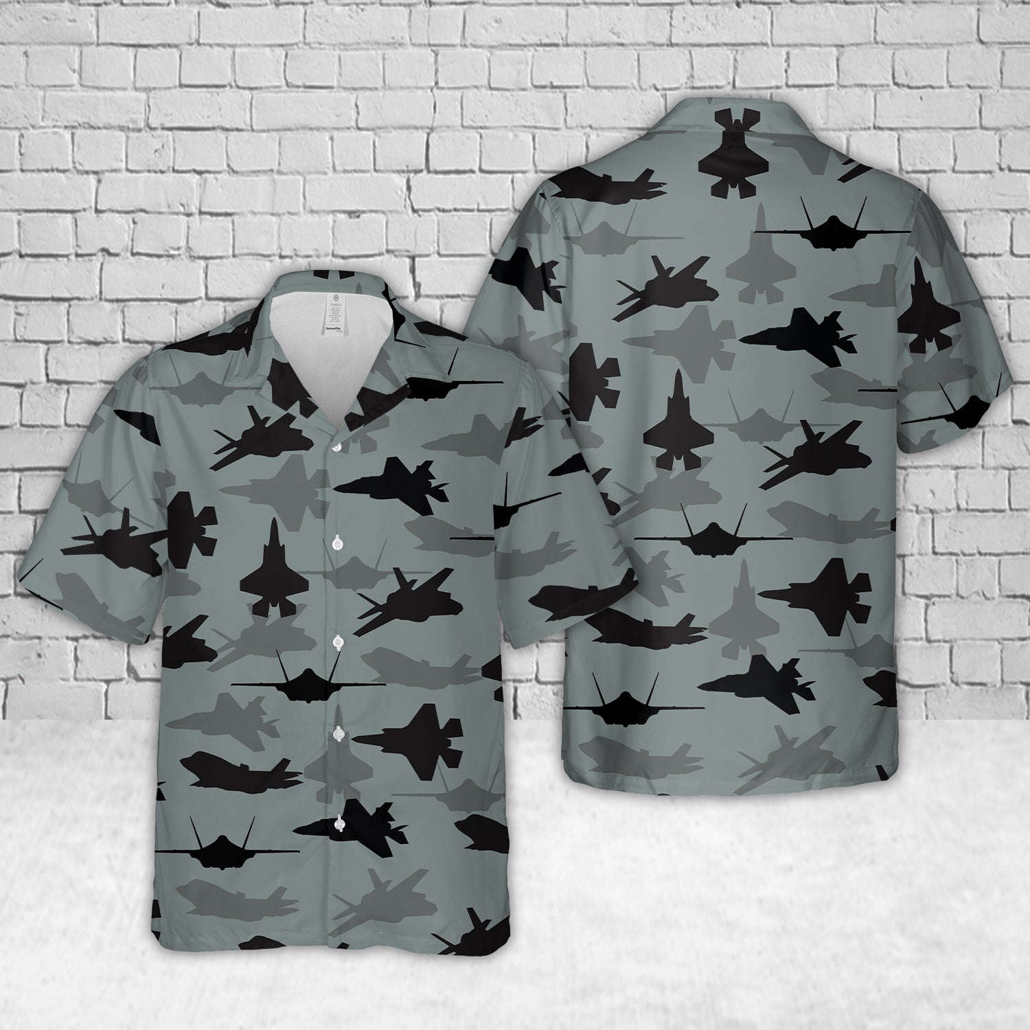 US Air Force Lockheed Martin F-35 Lightning II Aircraft Silhouettes Hawaiian Shirt Gift for Men Dad Father Gift for Men Dad Father