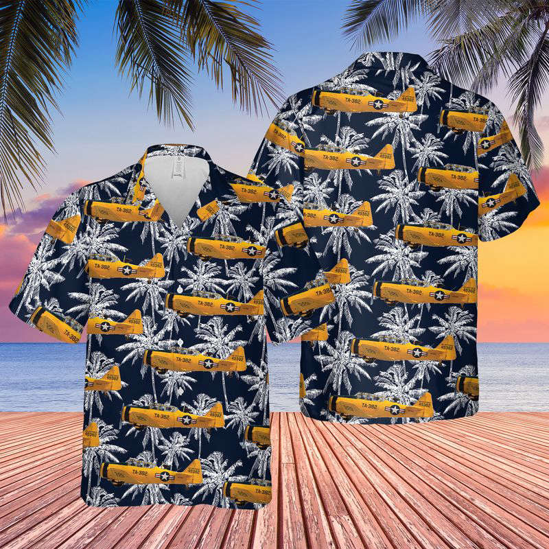 US Air Force North American T-6G Texan Hawaiian Shirt Gift for Men Dad Father Gift for Men Dad Father