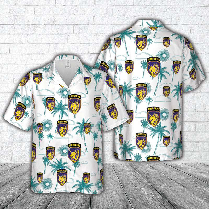 US Army 13th Airborne Division Hawaiian Shirt Gift for Men Dad Father Gift for Men Dad Father