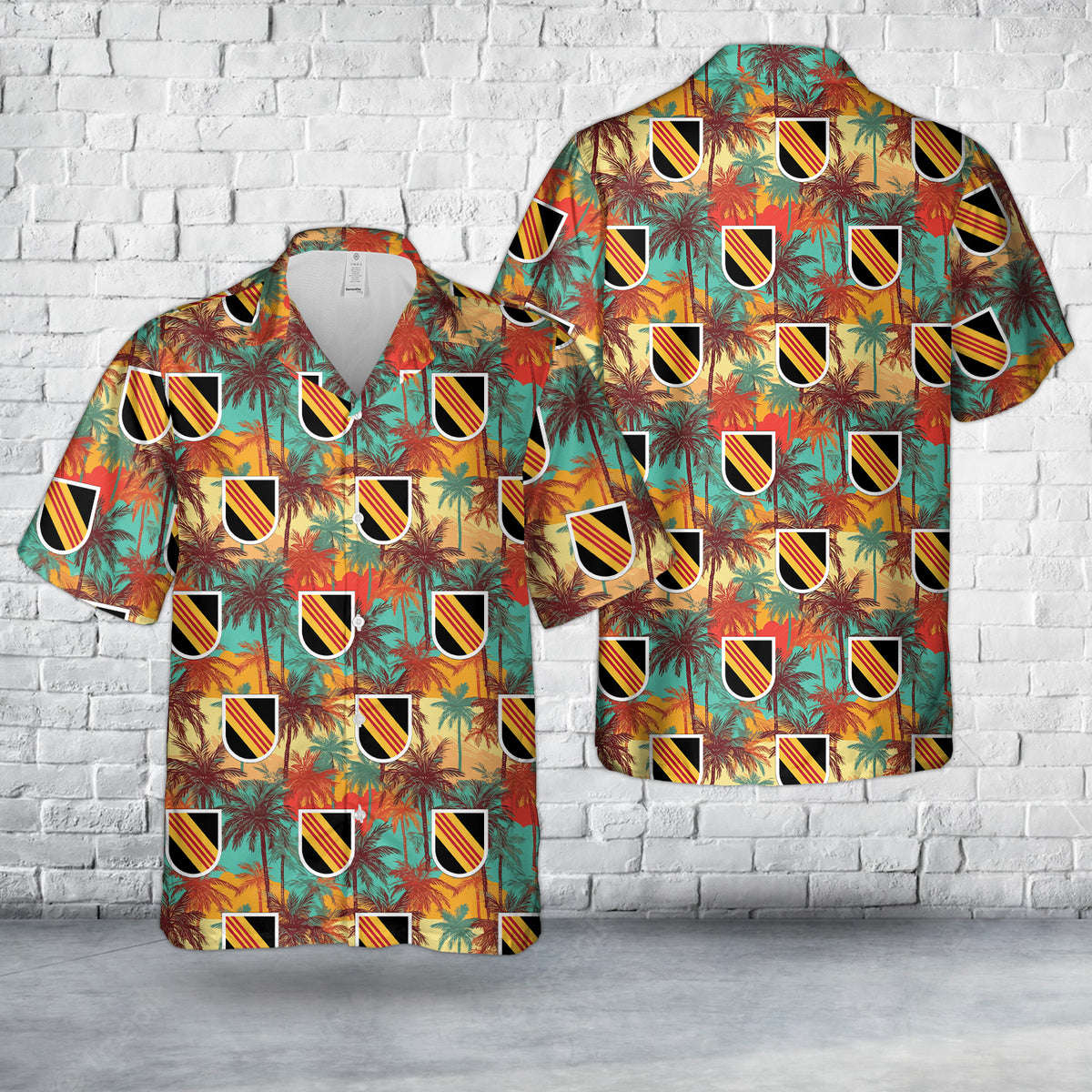 US Army 5th Special Forces Group (Airborne) (5th SFG (A)) beret flash 1964-1985 and 2016-present Hawaiian Shirt Gift for Men Dad Father Gift for Men Dad Father