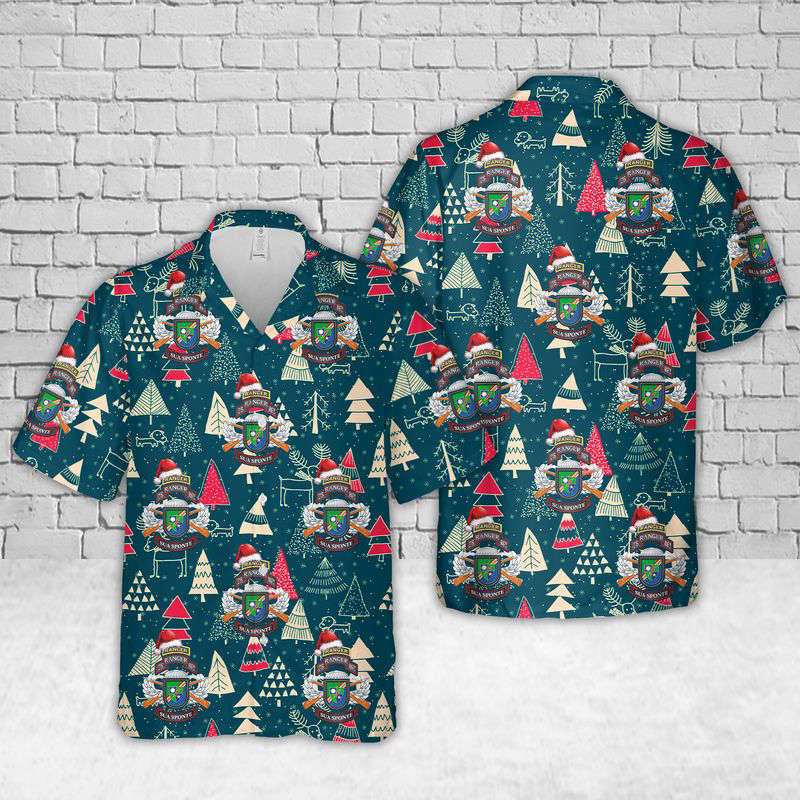 US Army 75th Ranger Regiment – Army Rangers Special Edition Christmas Hawaiian Shirt Gift for Men Dad Father Gift for Men Dad Father