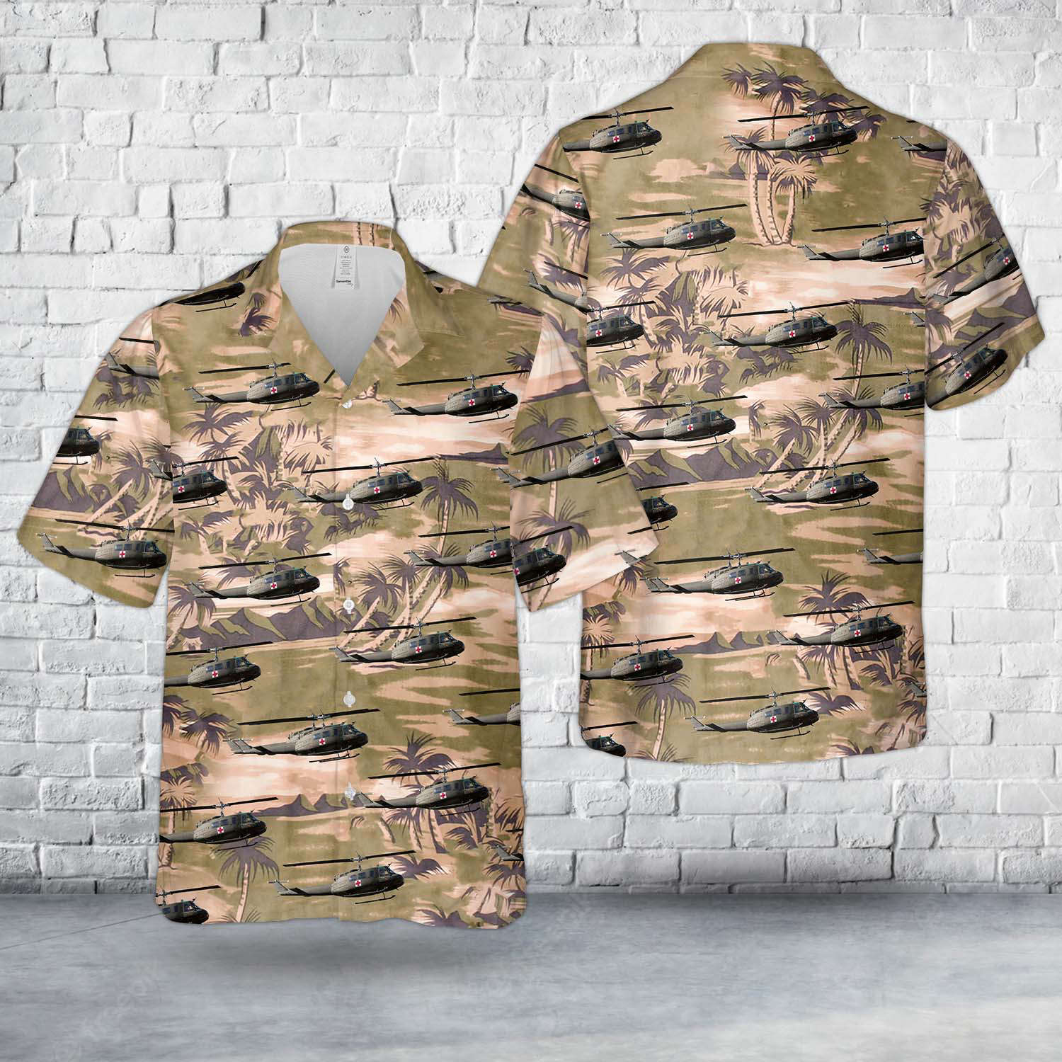 US Army Bell UH-1V Iroquois (205) Hawaiian Shirt Gift for Men Dad Father Gift for Men Dad Father
