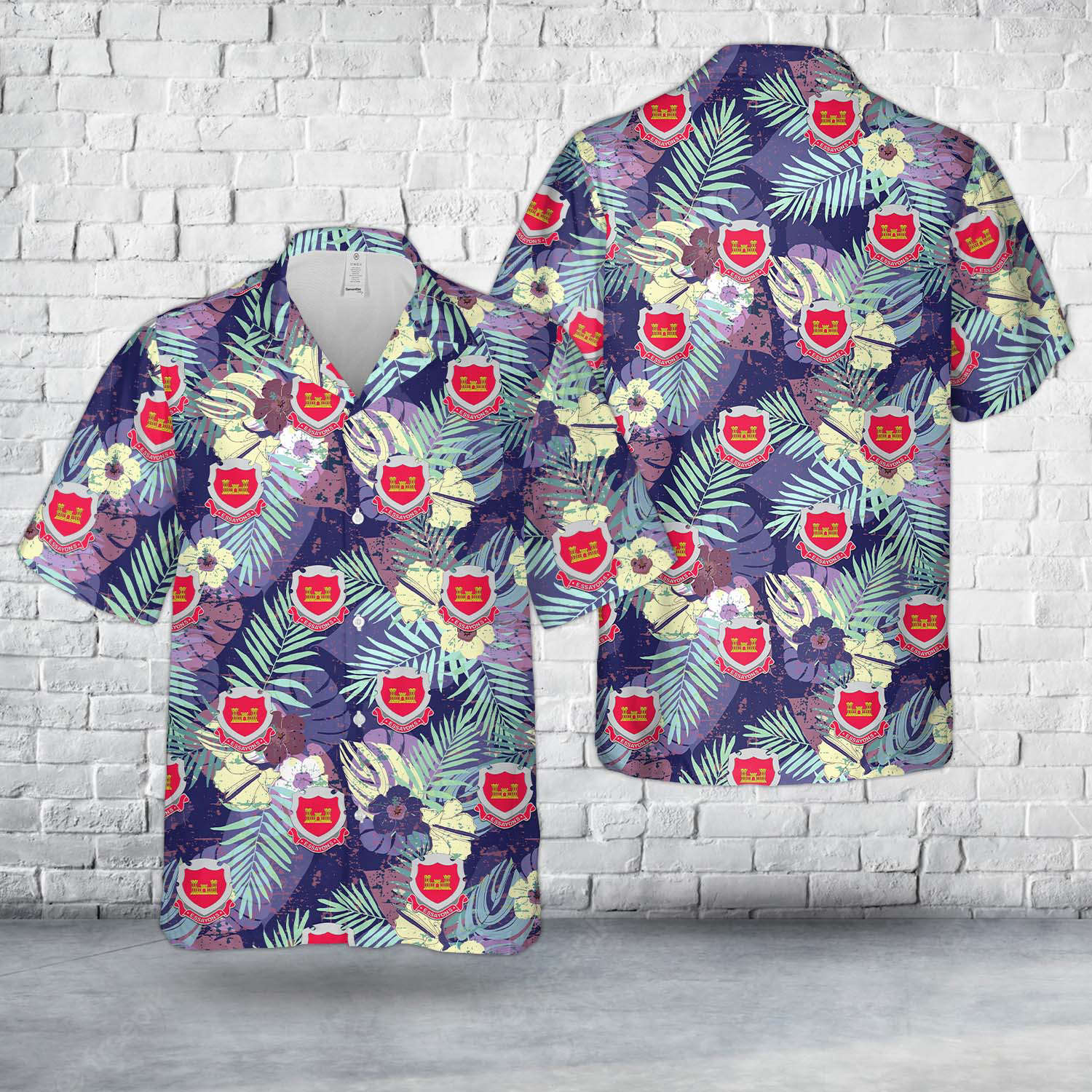 US Army Corps of Engineers "Essayons" Hawaiian Shirt Gift for Men Dad Father Gift for Men Dad Father