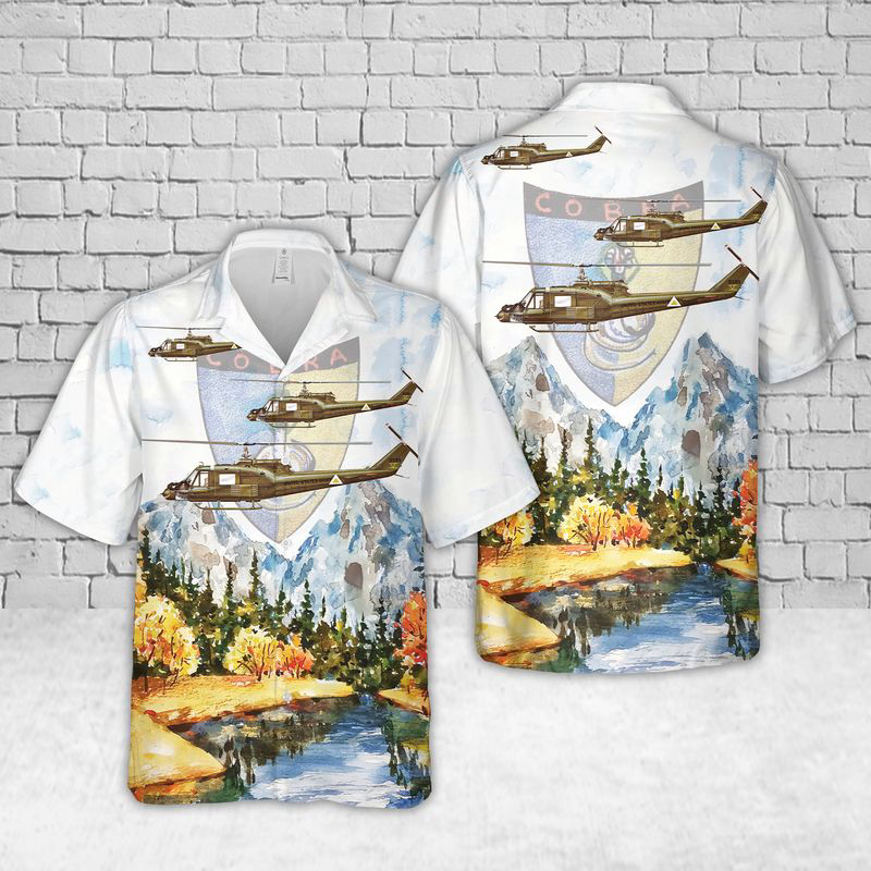 US Army UH-1C “Cobra Lead” Gunship 114th Assault Helicopter Company, 1st Aviation Battalion Hawaiian Shirt Gift for Men Dad Father Gift for Men Dad Father