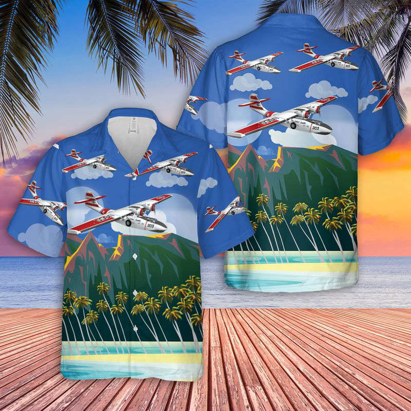 US Coast Guard Consolidated PBY-5A Catalina WW2 Hawaiian Shirt Gift for Men Dad Father Gift for Men Dad Father