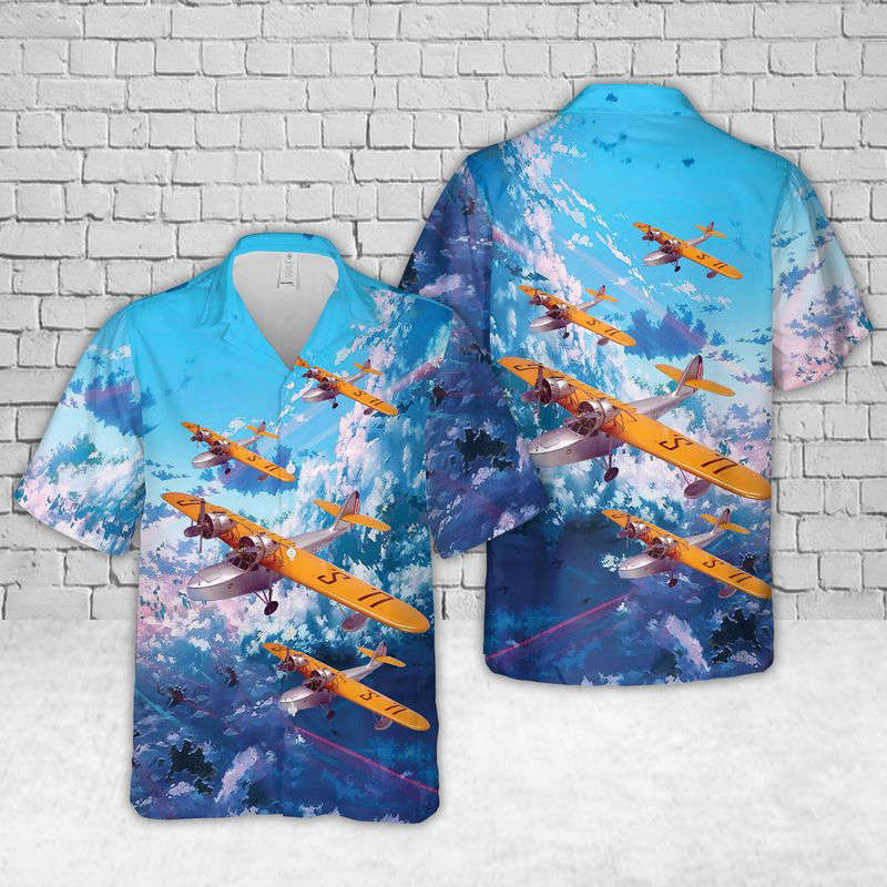 US Coast Guard Douglas RD-2 “DOLPHIN” WW2 Hawaiian Shirt Gift for Men Dad Father Gift for Men Dad Father