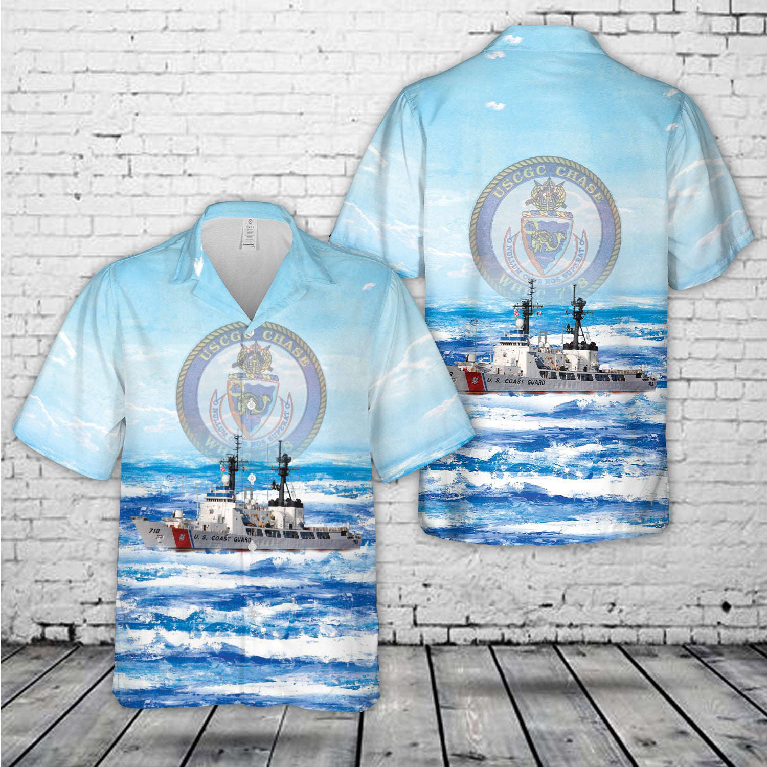 US Coast Guard USCGC Chase (WHEC-718) Hamilton-class cutter Hawaiian Shirt Gift for Men Dad Father Gift for Men Dad Father