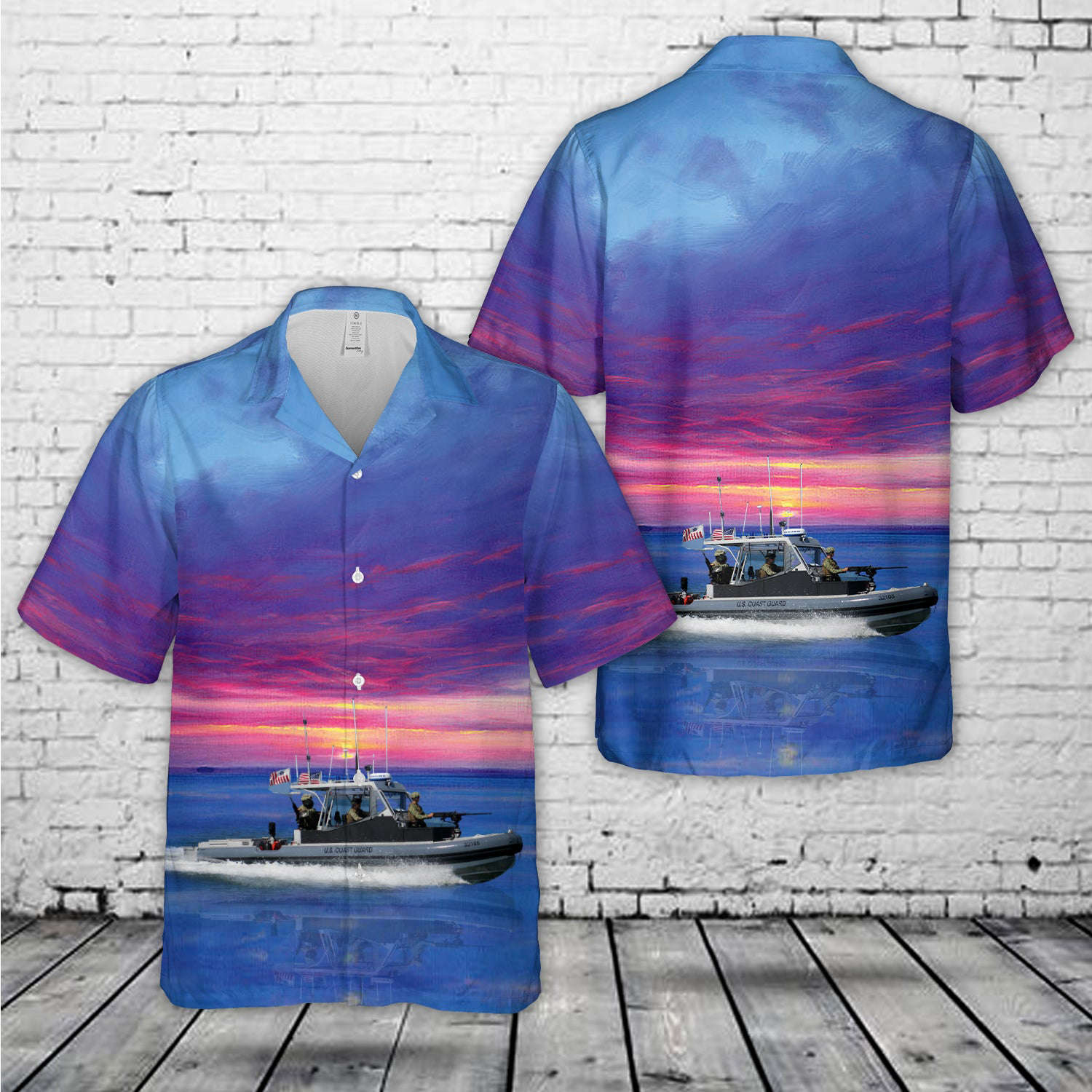 USCG 32-foot Transportable Port Security Boat Hawaiian Shirt Gift for Men Dad Father Gift for Men Dad Father