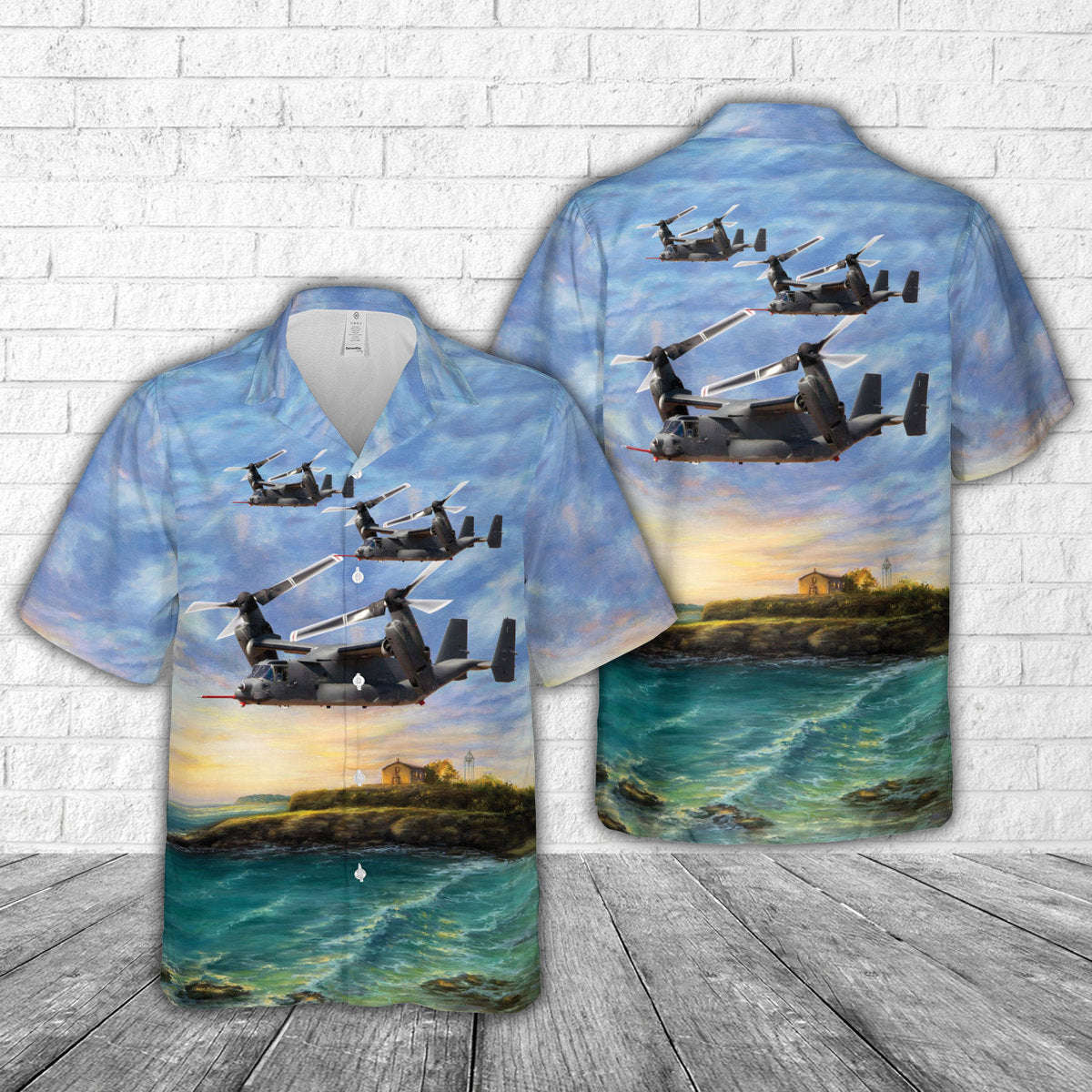 V-22 Osprey tiltrotor aircraft Hawaiian Shirt Gift for Men Dad Father Gift for Men Dad Father