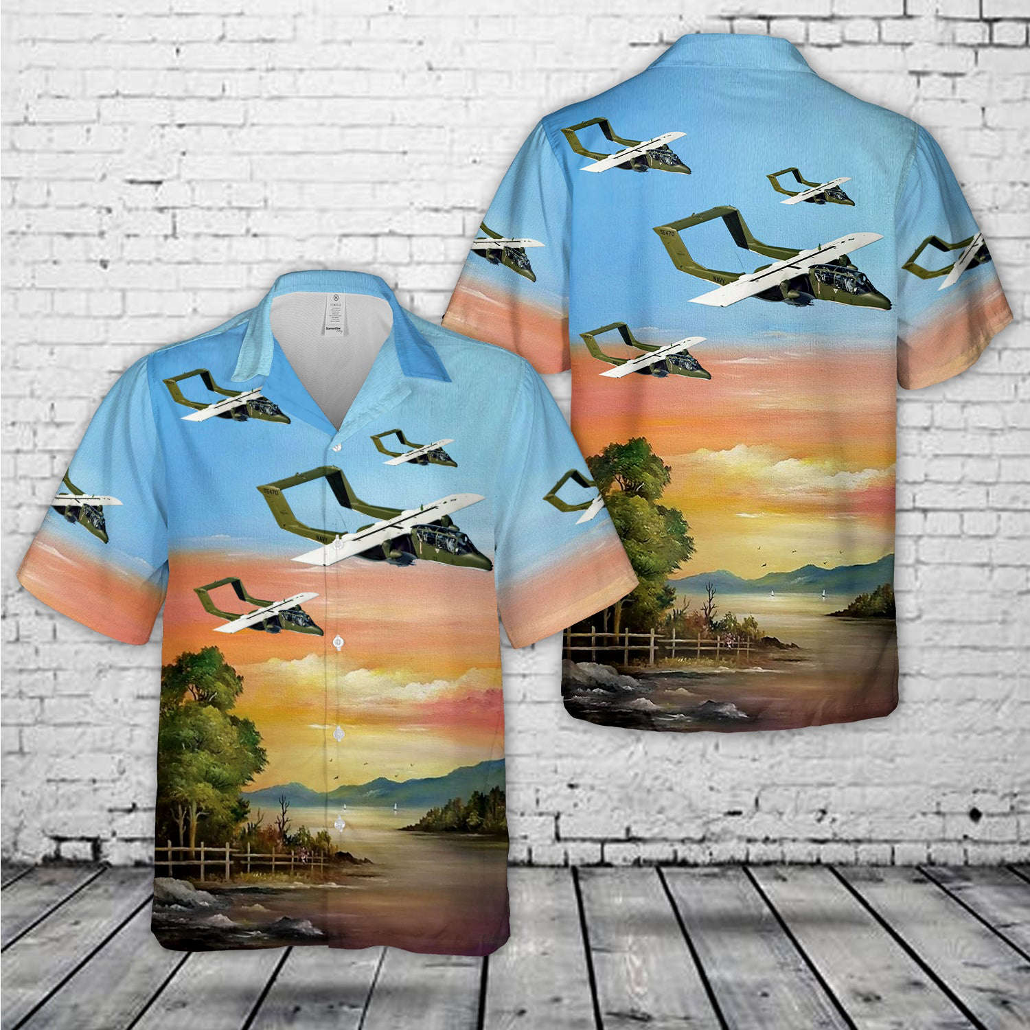 VAL-4 Black Ponies OV-10A Bronco BuNo 155470 Hawaiian Shirt Gift for Men Dad Father Gift for Men Dad Father