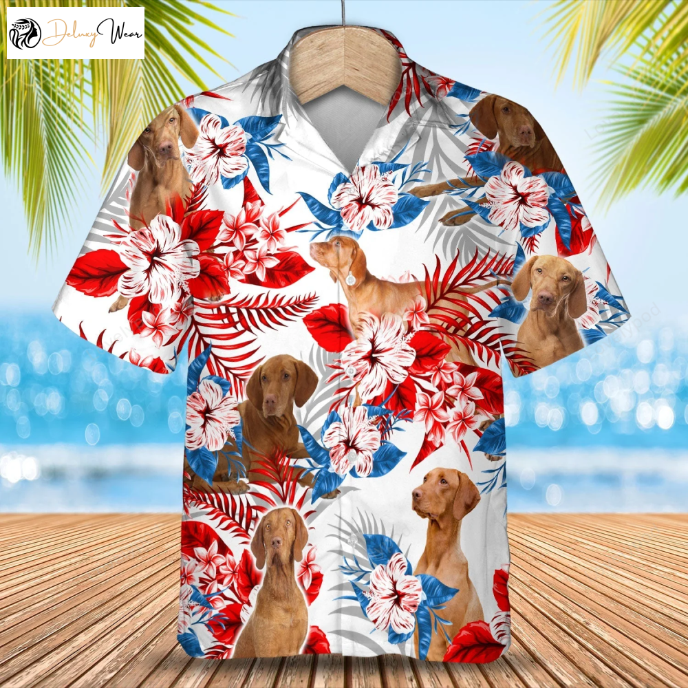 Vibrant Vizsla Hawaiian Shirt Gift for Men Women Fans - Perfect Summer Gift for Men and Women